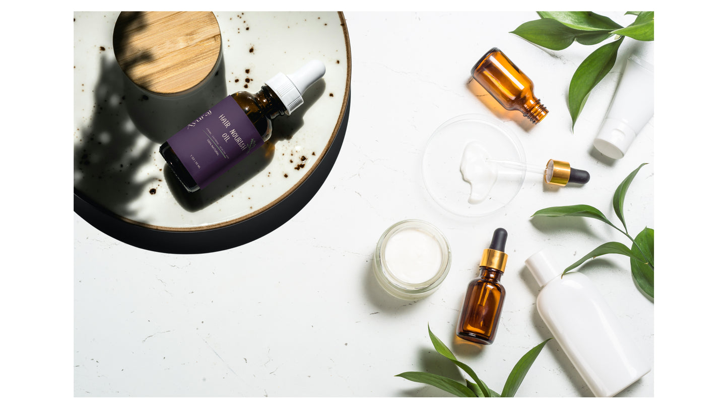 Free Sample Bundle – Hair Nourish Oil, Turmeric Saffron Serum, Lip Balm, and Pain Relief Balm